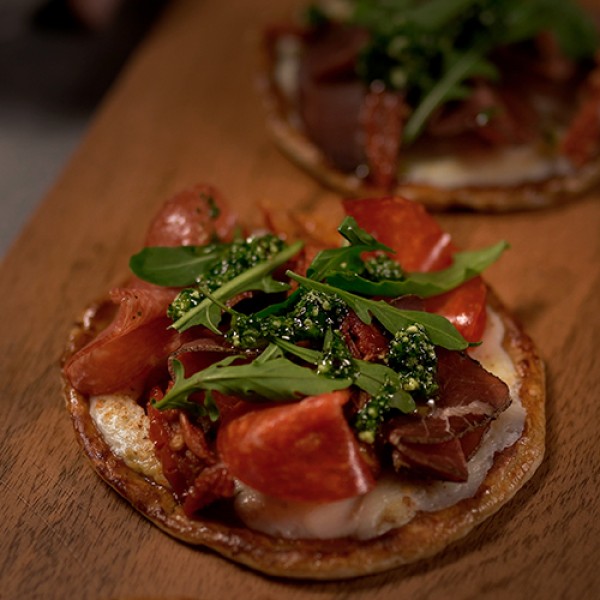 Pizzeta de Salami Genova, Pepperoni y Bresaola