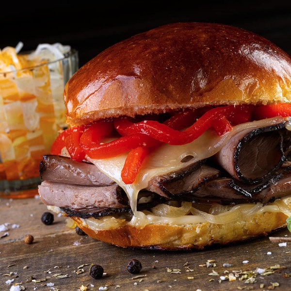 Sandwich caliente de Roast Beef