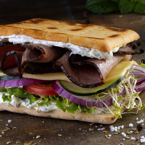Panini frío de Roast Beef